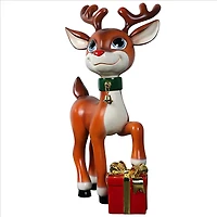 3ft. Belle, Santa's Red-Nosed Christmas Reindeer Statue