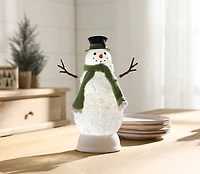 11" LED Snowman Snow Globe