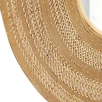 40" Brown Contemporary Metal Wall Mirror