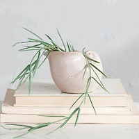 Hello Honey® 5" White Stoneware Shell Planter