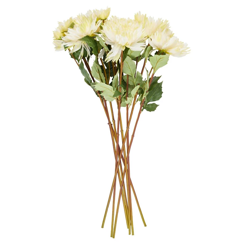 32" White Dahlia Artificial Flower Stem, 8ct.