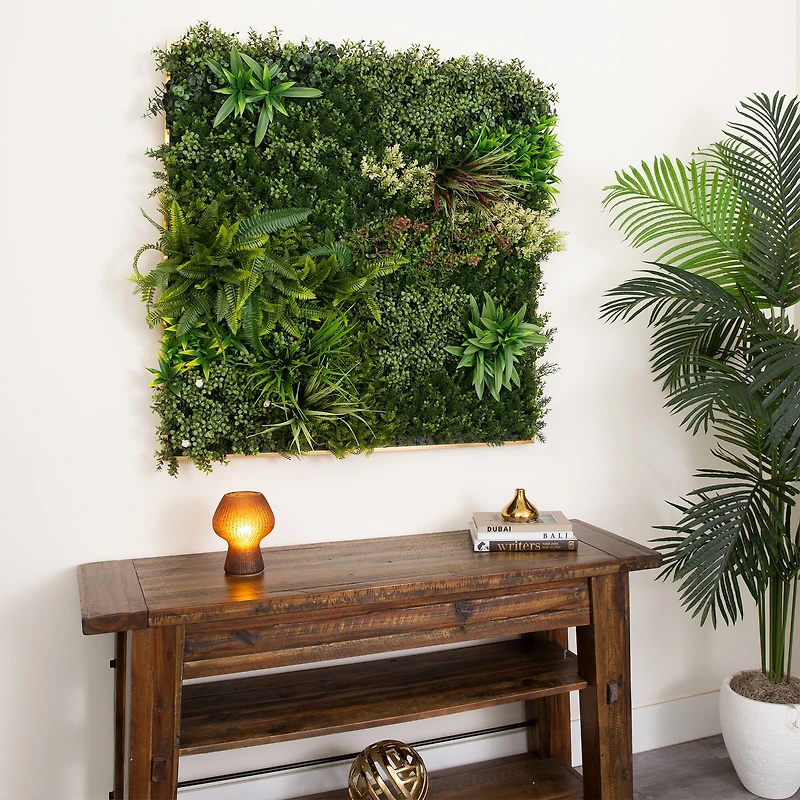 38" Framed Madagascar Forest Artificial Living Wall Art Panel