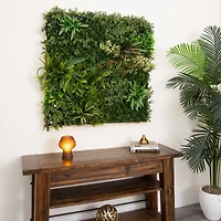 38" Framed Madagascar Forest Artificial Living Wall Art Panel