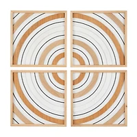 The Novogratz Brown Wood Geometric Wall Décor Set