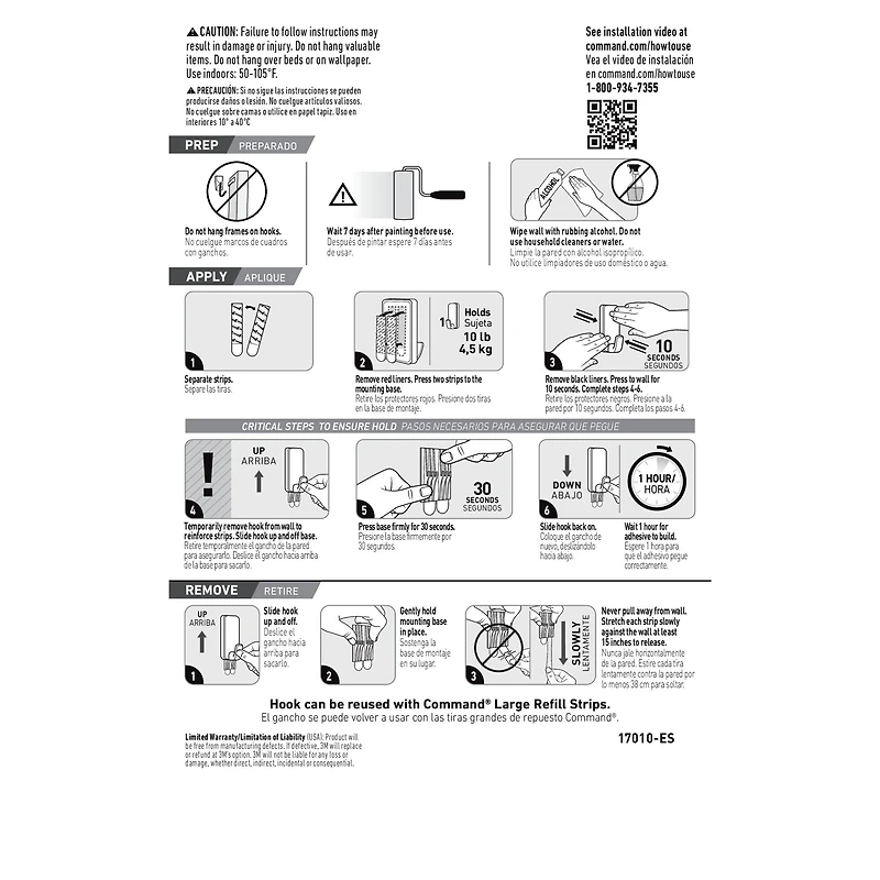 3M Command™ 10lb. X-Large Hooks