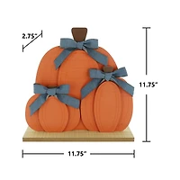 11.75" Pumpkins with Ribbons Tabletop Décor by Ashland®