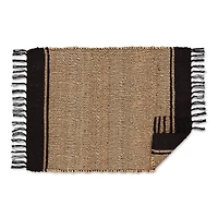 DII® Black With Natural Jute Stripes Hand-Loomed Rug, 2ft. x 3ft.