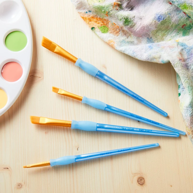 Golden Taklon Angular 4 Piece Brush Set by Craft Smart®