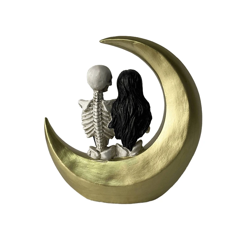 7.5" Skeleton Lovers on Gold Moon Tabletop Décor by Ashland®
