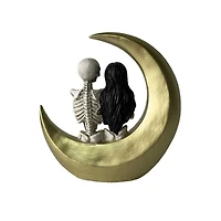 7.5" Skeleton Lovers on Gold Moon Tabletop Décor by Ashland®