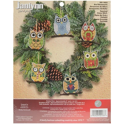 Janlynn® Owl Counted Cross Stitch Ornaments Kit