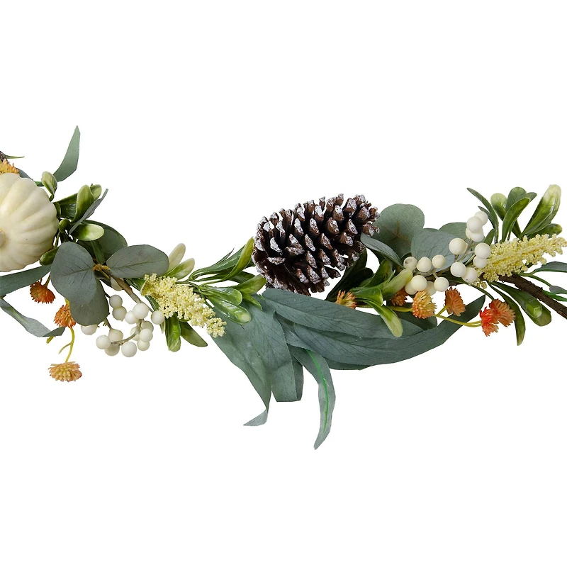 5ft. Green Gourds & Foliage Artificial Thanksgiving Garland