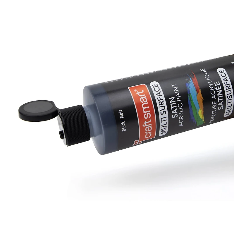 8 Pack: Black Premium Satin Acrylic Paint by Craft Smart®