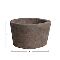 Hello Honey® 8" Distressed Brown Reclaimed Decorative Concrete Feeder