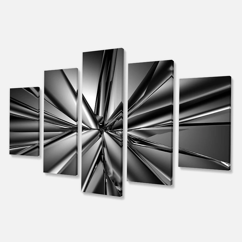 Designart - Futuristic Crystal Background - Contemporary Canvas Art Print
