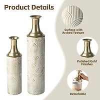 Glitzhome® Metal Modern Floor Vase Set