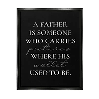 Stupell Industries Pictures Where Wallet Used To Be Father Floater Framed Art