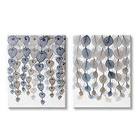 Stupell Industries Neutral Blue & Brown Falling Vines Canvas Wall Art Set