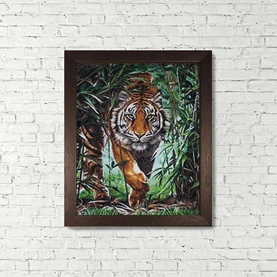 Wizardi Diamond Painting Kit Dangerous Tiger