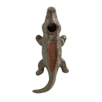 Hello Honey® 6.5" Green Stoneware Alligator Match Holder