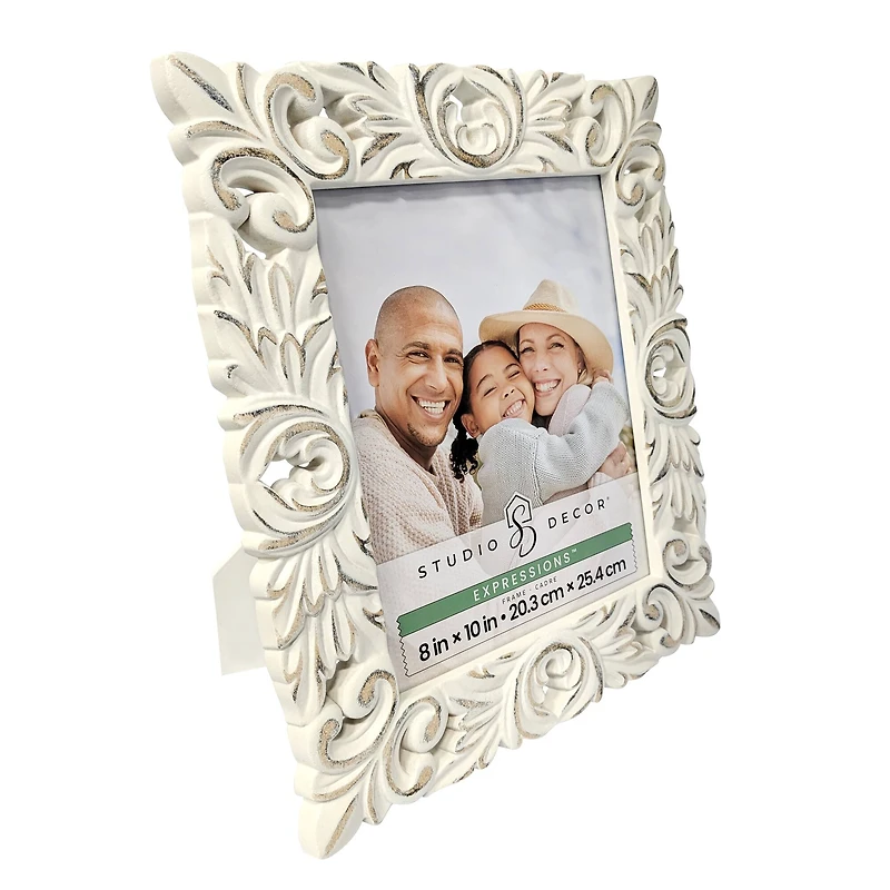 Expressions™ Whitewash Fleur-De-Lis Frame by Studio Décor®