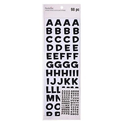 12 Packs: 98 ct. (1,176 total) Black Alphabet Stickers by Recollections™