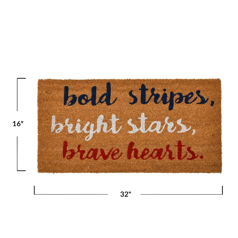 Hello Honey® Bold Bright Brave Coir Doormat