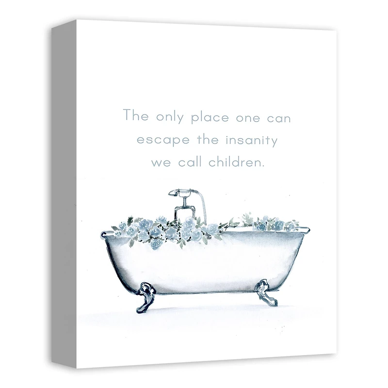 Bathtub Escape 11" x 14" Canvas Wall Art