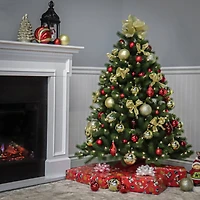 4.5 ft. Pre-lit Feel Real® Downswept Douglas Full Artificial Christmas Tree