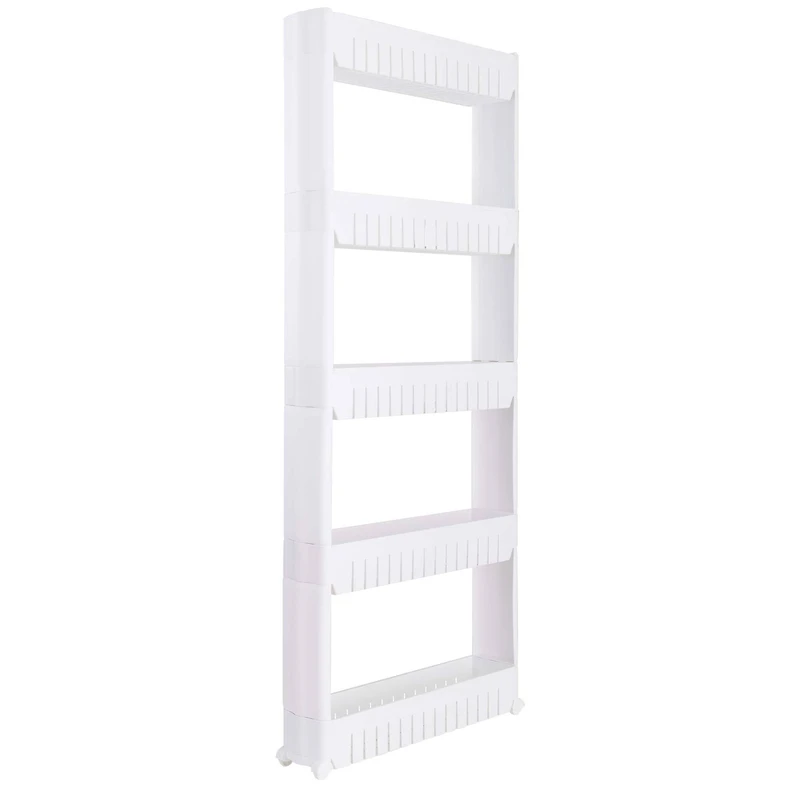 Simplify 5-Tier Slim Slide-Out White Storage Cart