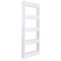 Simplify 5-Tier Slim Slide-Out White Storage Cart