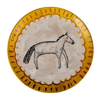 Hello Honey® 6" Enchanted Fauna Series Hand-Painted Stoneware Plate Set