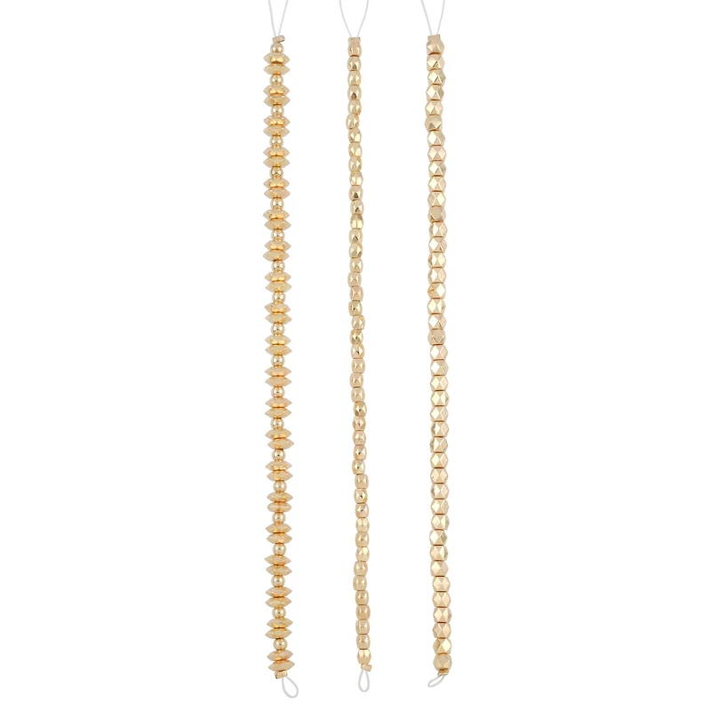 Gold Faceted Metal Bead Mix by Bead Landing™