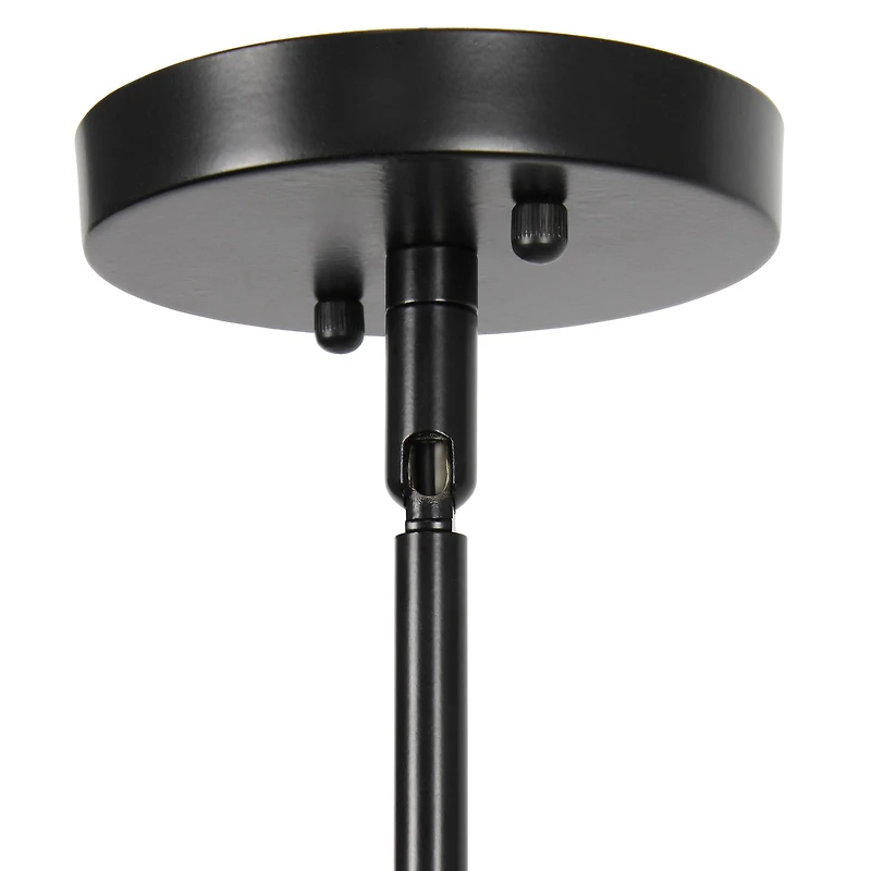 Lalia Home Ironhouse 7" Black 1-Light Metal Caged Mini Pendant