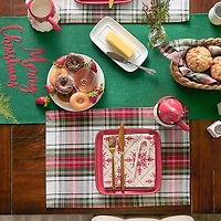 DII® Christmas Plaid Placemats, 6ct.