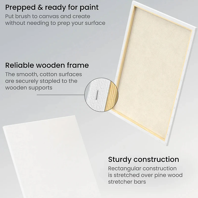 Arteza® 18" x 24" White Classic Stretched Canvases