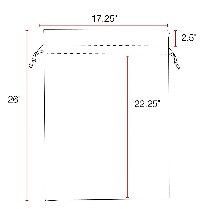 Personality Case™ 17" x 26" Green & White Stripe Cotton Christmas Drawstring Bag
