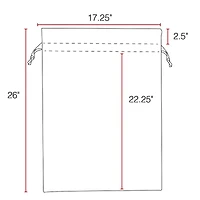 Personality Case™ 17" x 26" Green & White Stripe Cotton Christmas Drawstring Bag