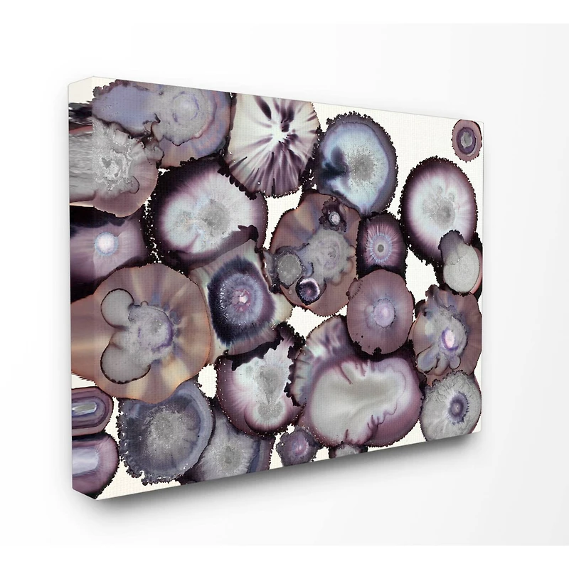 Stupell Industries Gray & Purple Abstract Geode Wall Art