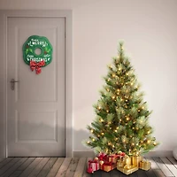 4.5ft. Pre-Lit Charleston Pine Artificial Christmas Tree, Clear Lights