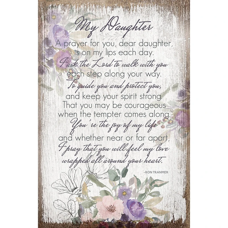My Daughter Inspirational Wood Plaque