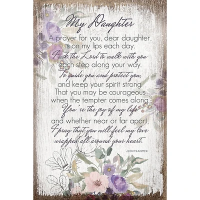 My Daughter Inspirational Wood Plaque