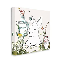 Stupell Industries Curious Bunny Rabbit in Garden Canvas Wall Art