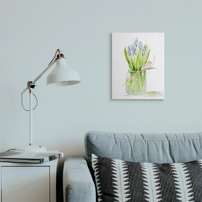 Stupell Industries Blue Hyacinth Flower Arrangement Canvas Wall Art