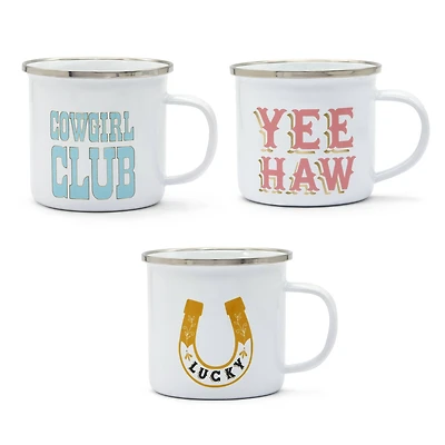 Assorted 10oz. Western Enameled Metal Cup, 1pc. by Fab Finds