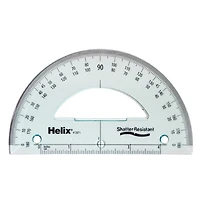 Helix® Shatter Resistant Semi-Circle Protractor