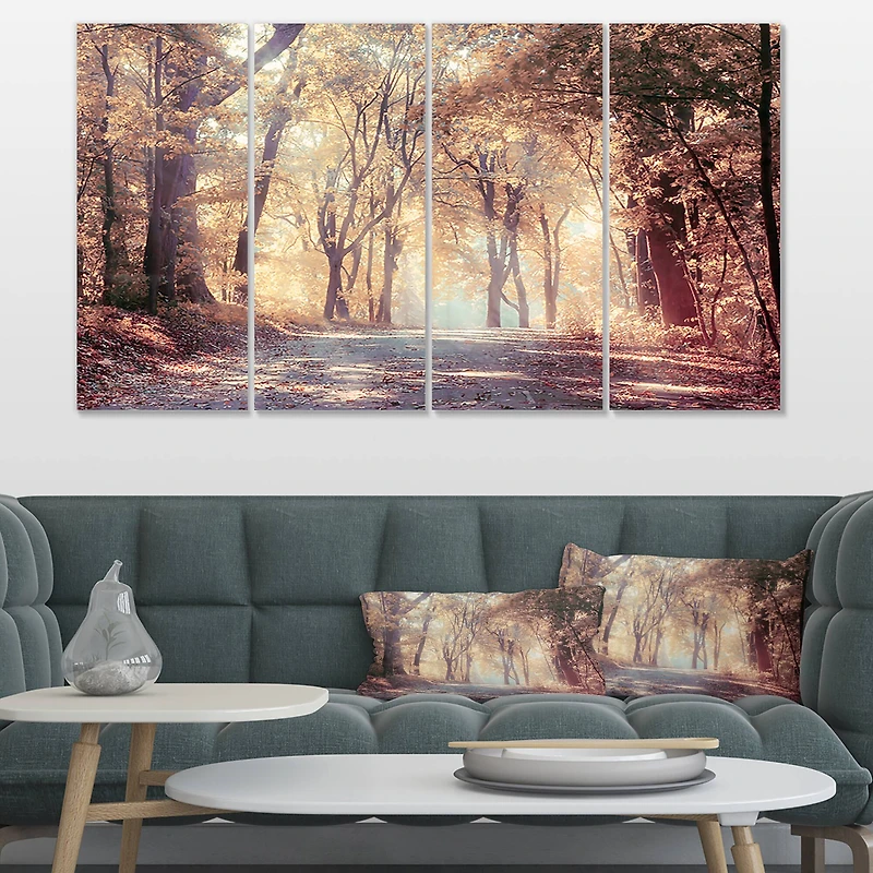 Designart - Golden Autumn Beautiful Forest