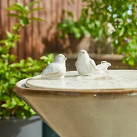 Glitzhome® 27.5" LED Bird Pedestal Ceramic Fountain