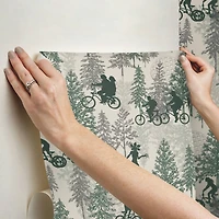 RoomMates Netflix Stranger Things Hawkins Woods Green Peel & Stick Wallpaper