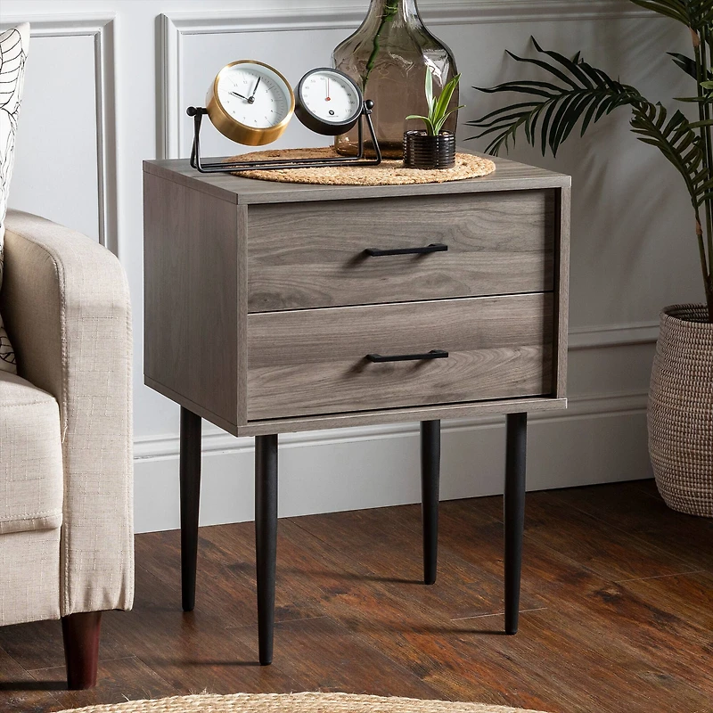 Walker Edison Slate Gray Modern Side Table